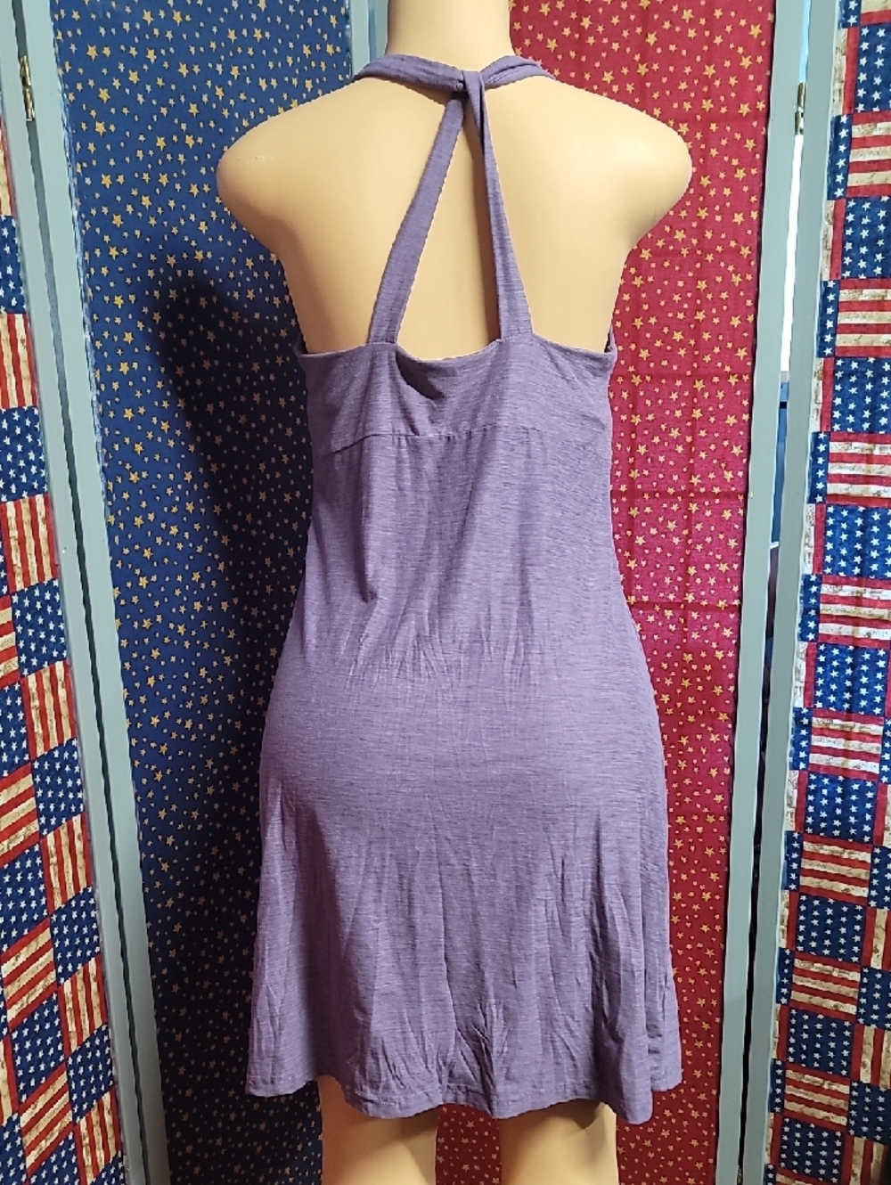 Casual Purple Halter Sundress - Picture 2 of 5